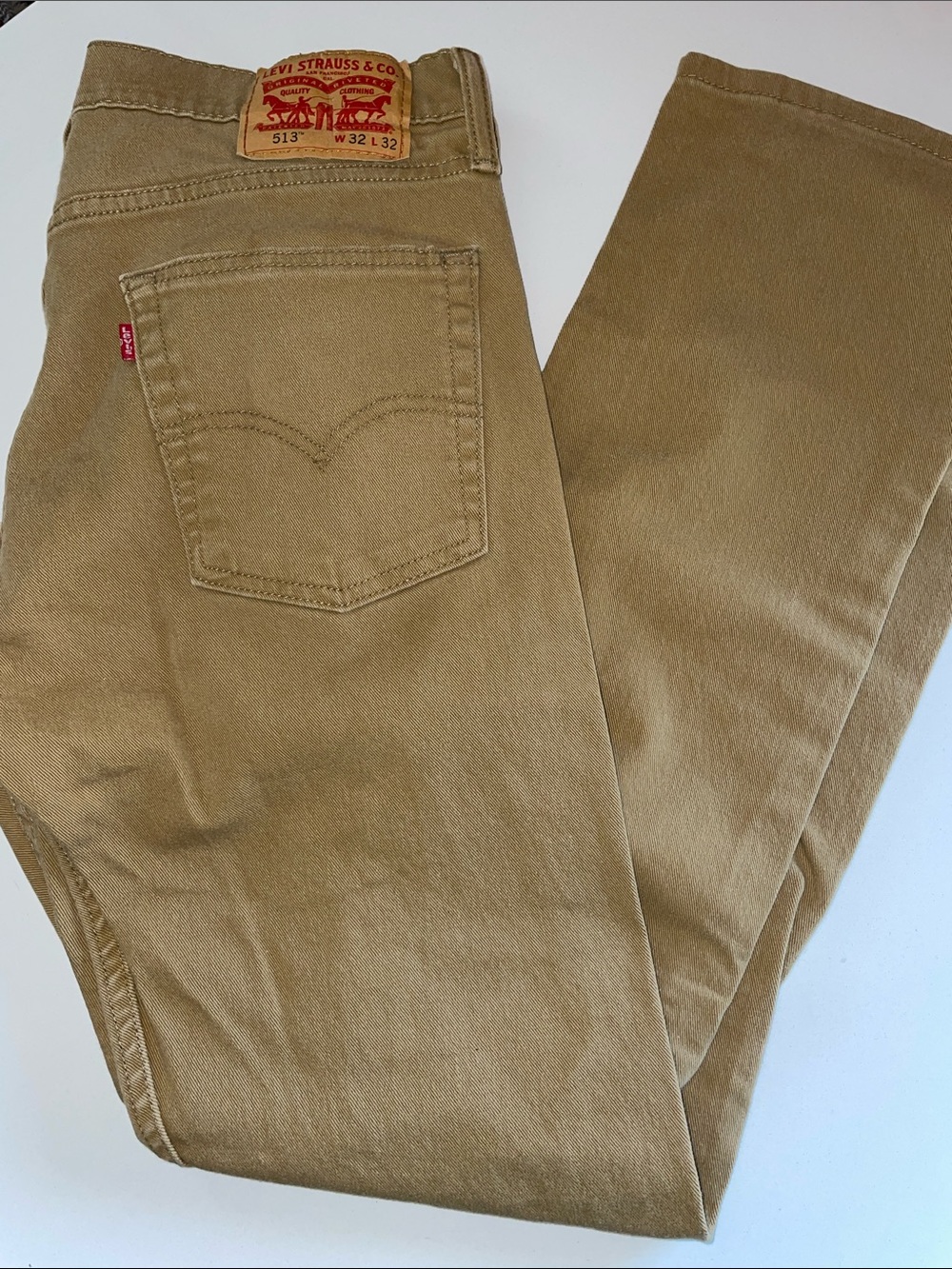 Levi's 513 Slim Straight Men's Jeans - Khaki/Tan 32x32 - Picture 5 of 6